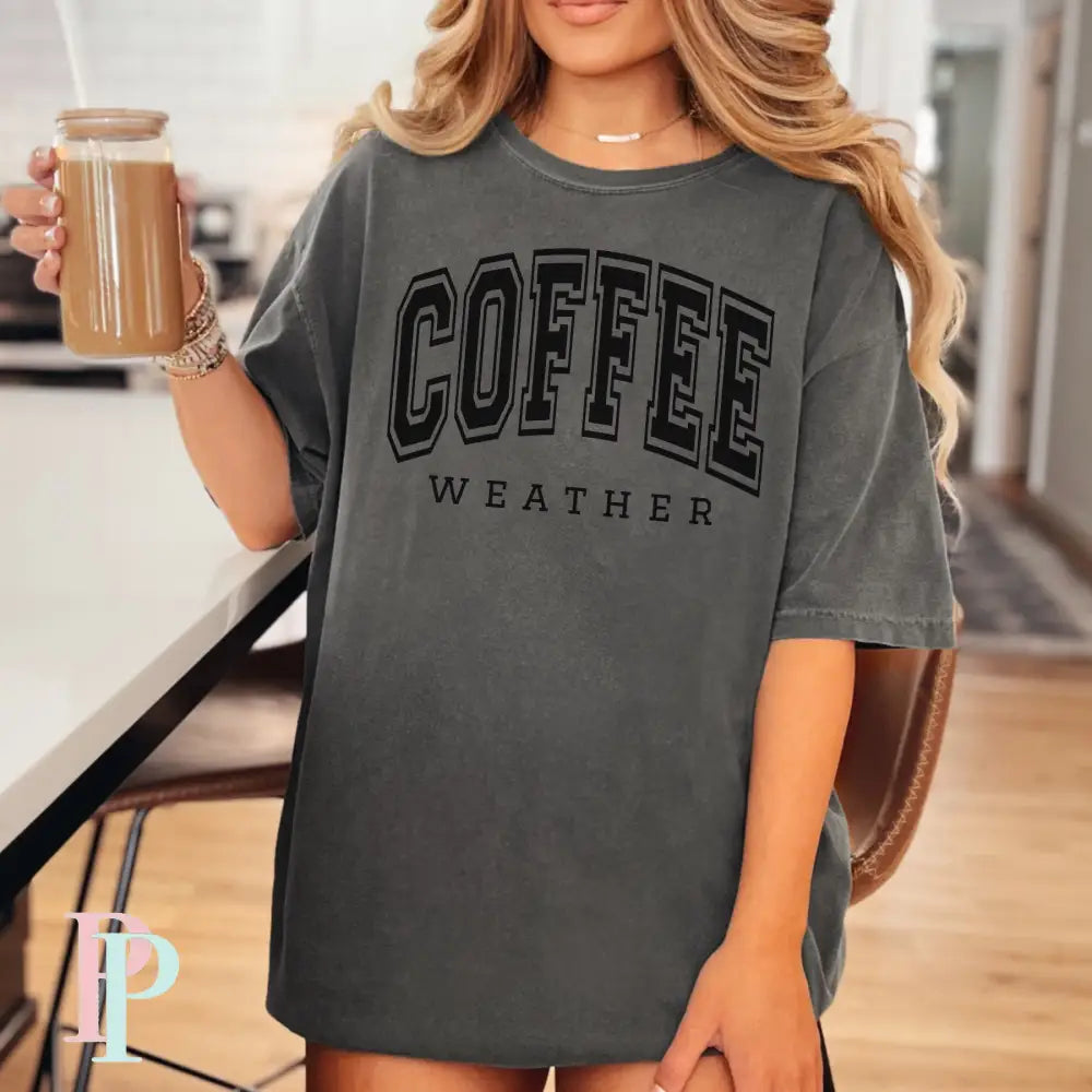 Coffee Weather Comfort Color Graphic Tee