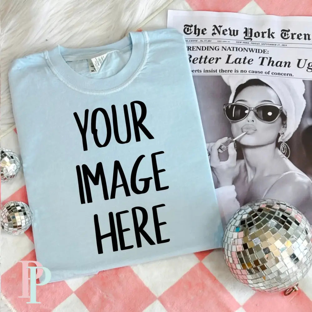 Comfort Color Chambray Digital Mockup Design Download