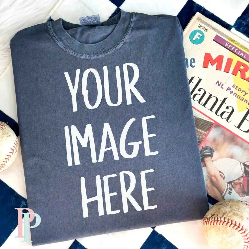 Comfort Color Denim Mockup Baseball Digital Design Download