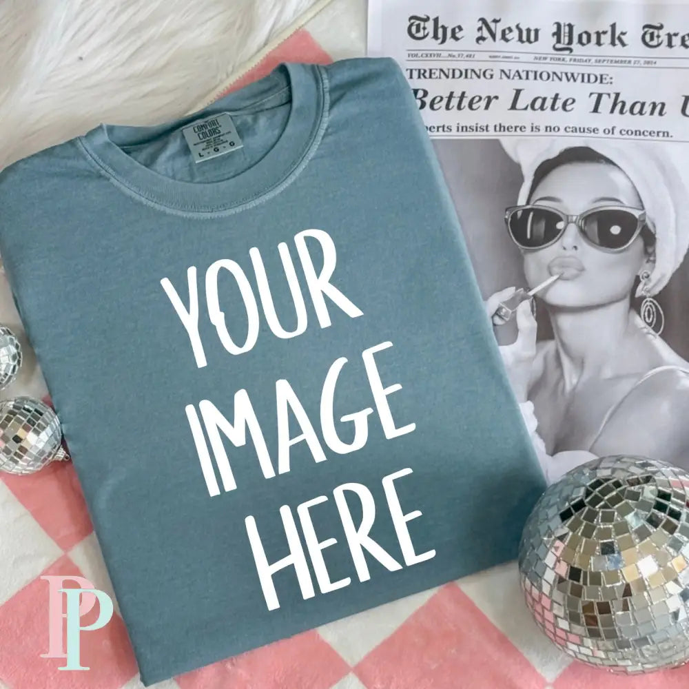 Comfort Color Digital Blue Jean Mockup Design Download