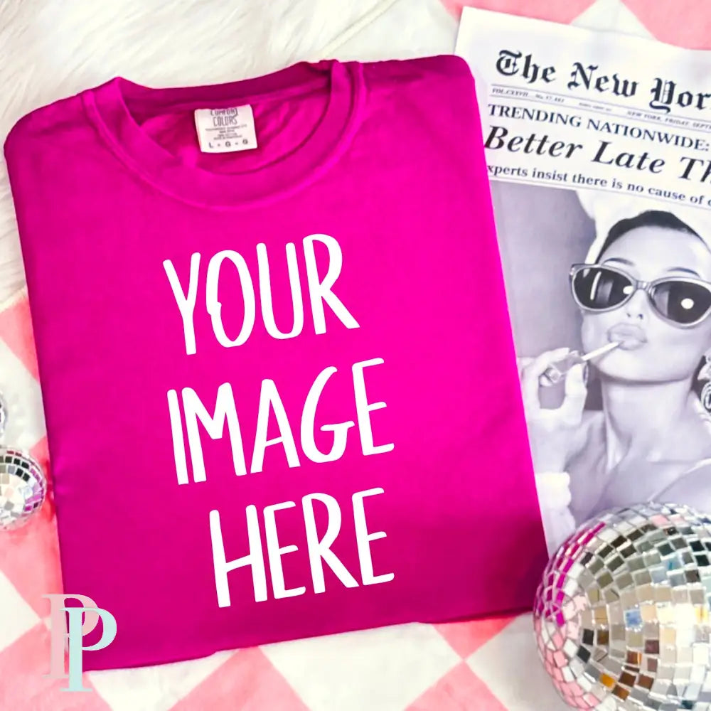 Comfort Color Digital Boysenberry Mockup Design Download