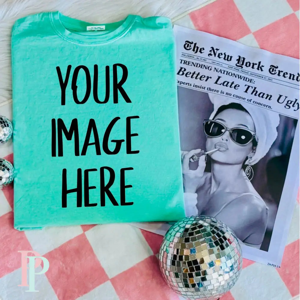 Comfort Color Digital Chalky Mint Mockup Design Download