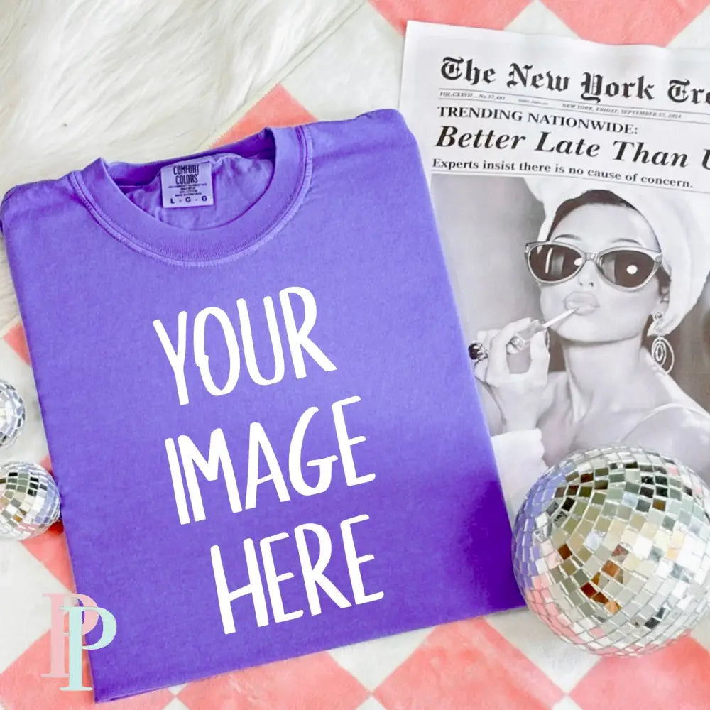 Comfort Color Digital Violet Mockup Design Download