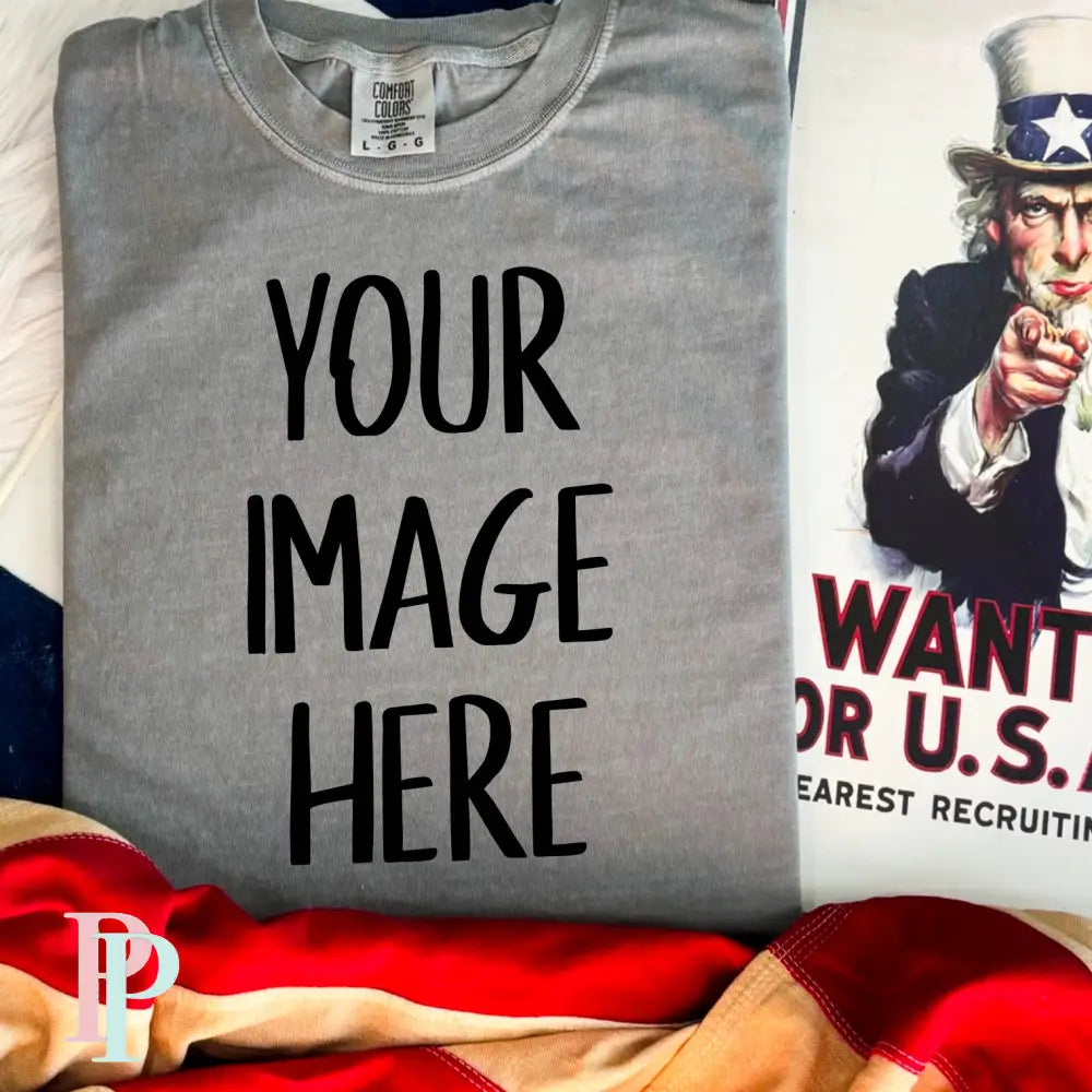 Comfort Color Gray Mockup Patriotic Digital Design Download