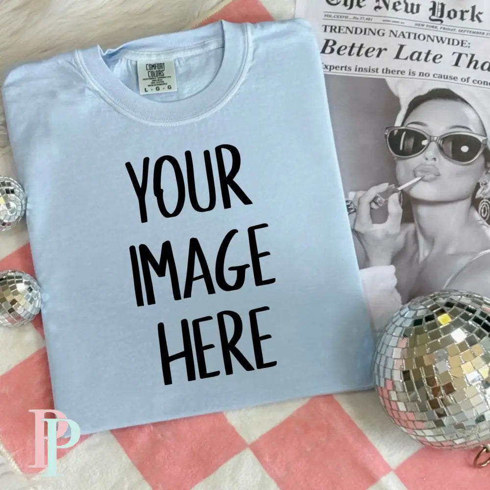 Comfort Color Hydrangea Digital Mockup Design Download