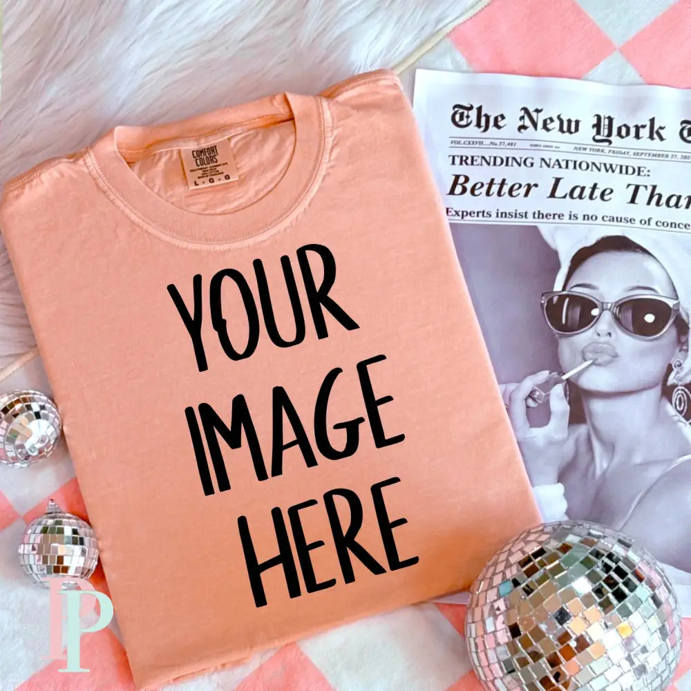 Comfort Color Peachy Digital Mockup Design Download