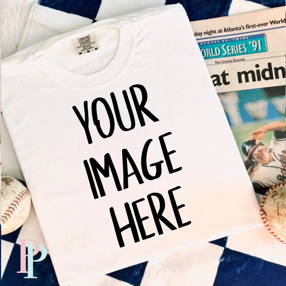 Comfort Color White Mockup Baseball Digital Design Download