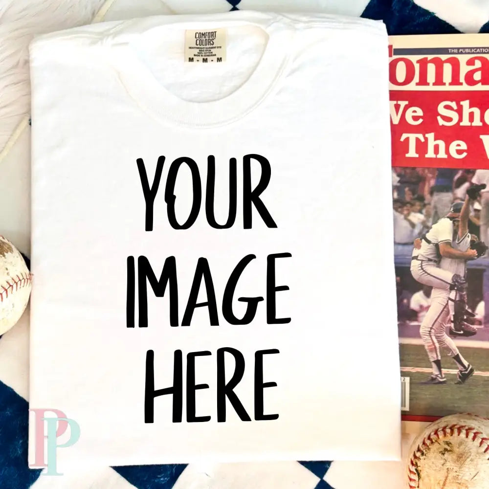 Comfort Color White Mockup Baseball Digital Design Download