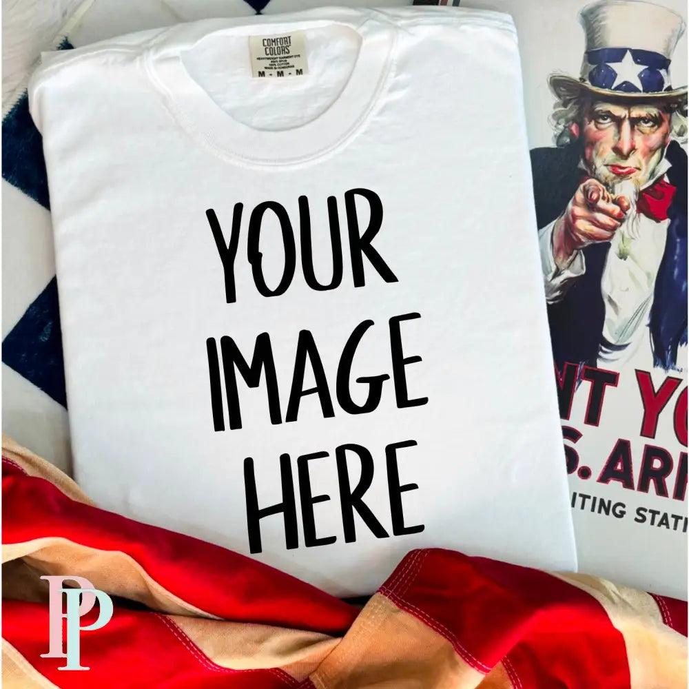 Comfort Color White Mockup Patriotic Digital Design Download