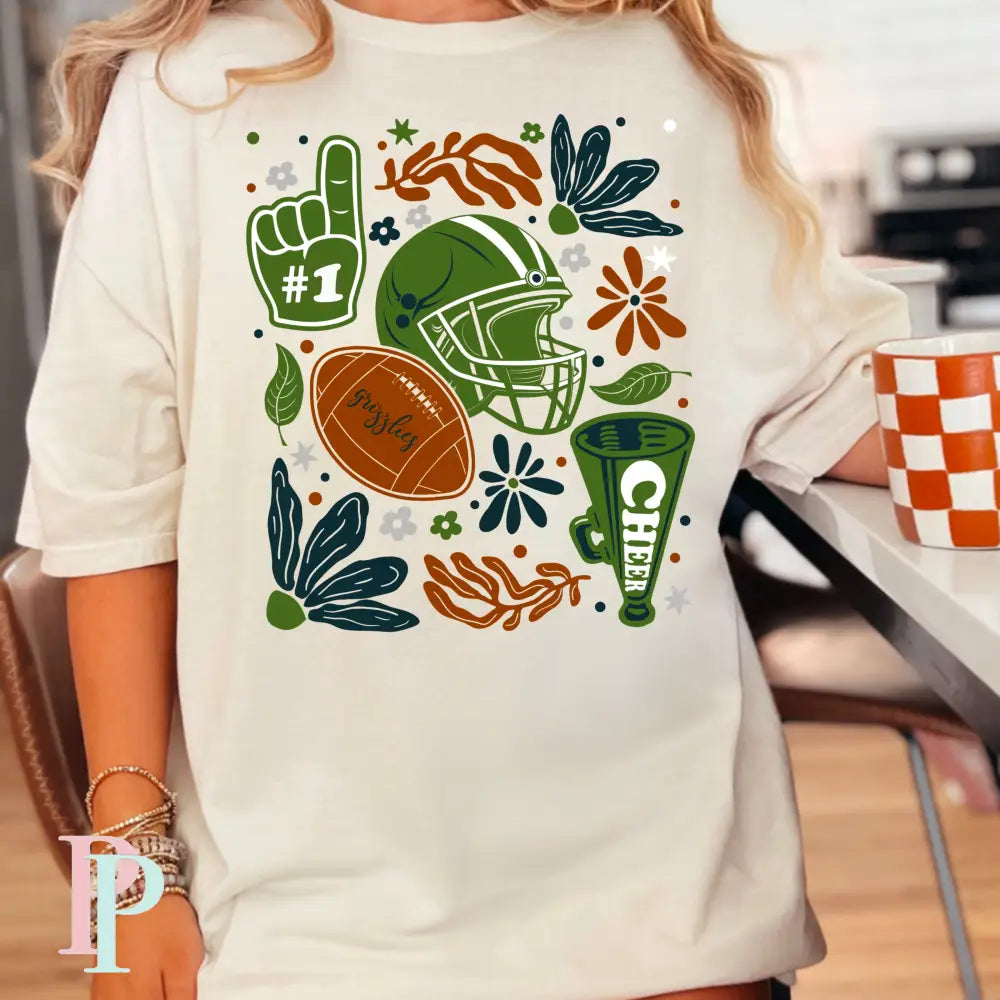 Creekview Grizzlies Retro Comfort Color Graphic Tee
