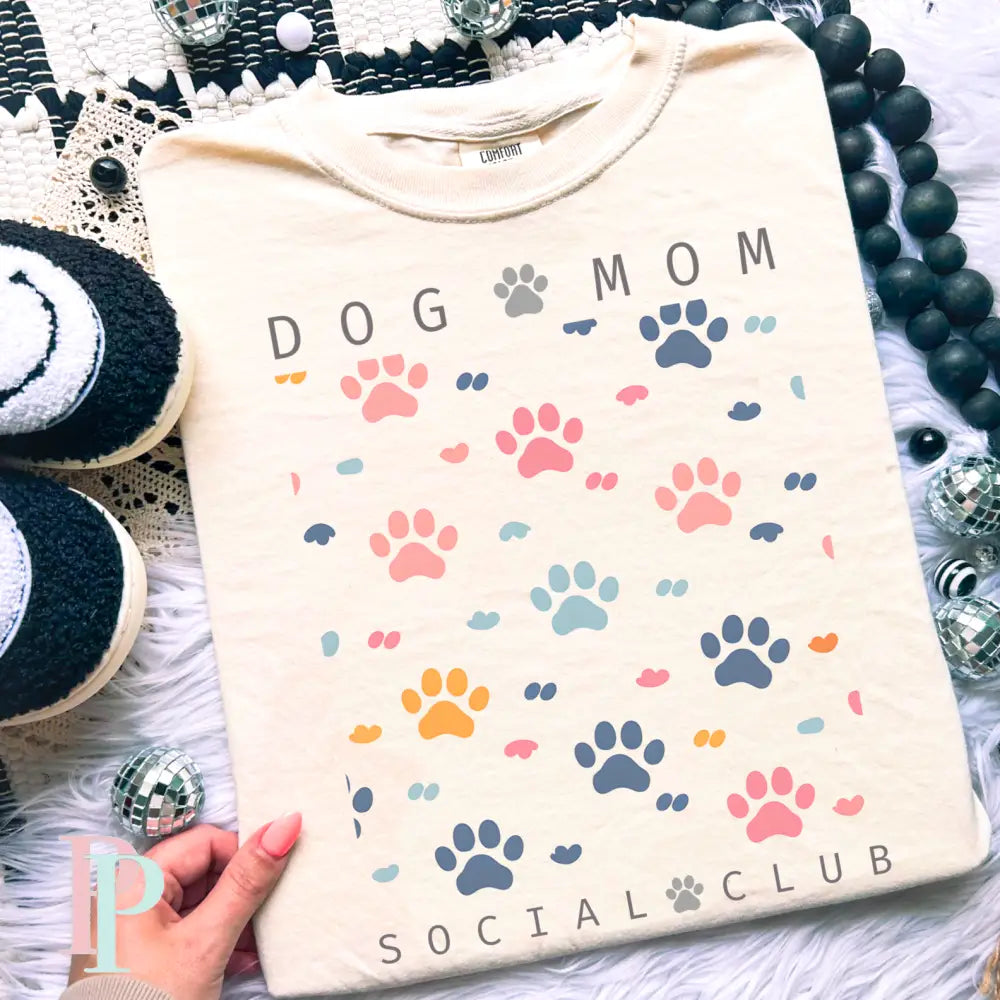 Dog Mom Social Club Comfort Color Graphic Tee