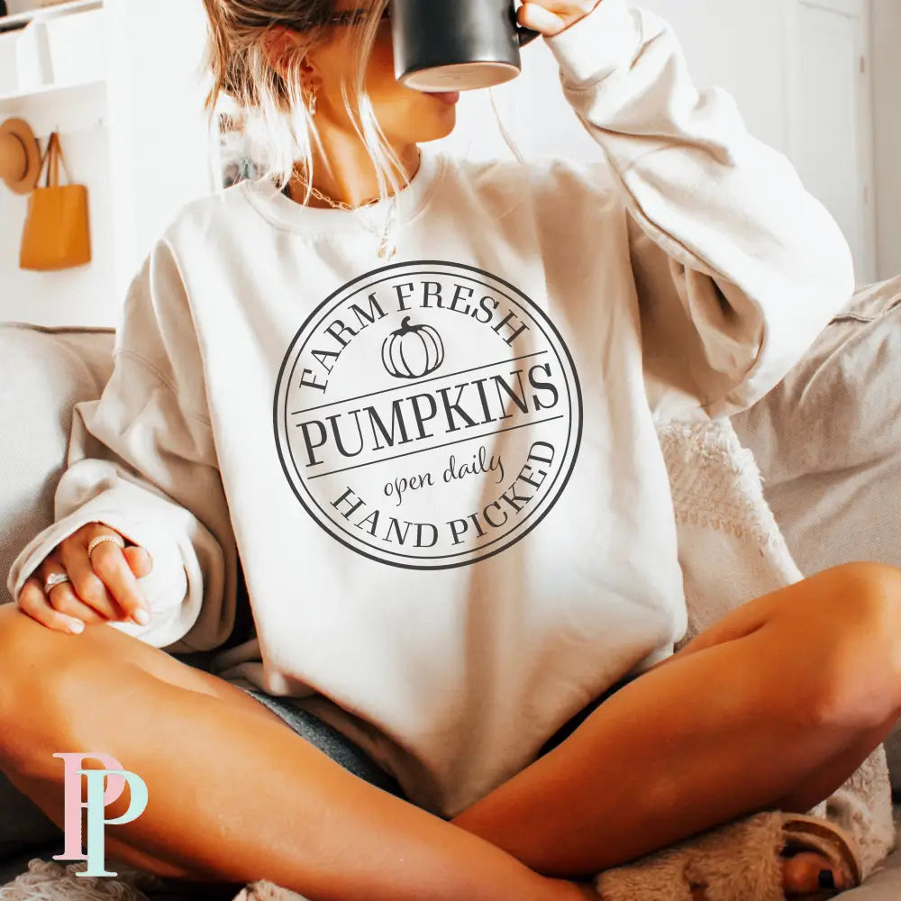 Farm Fresh Pumpkins Crewneck Sweatshirt