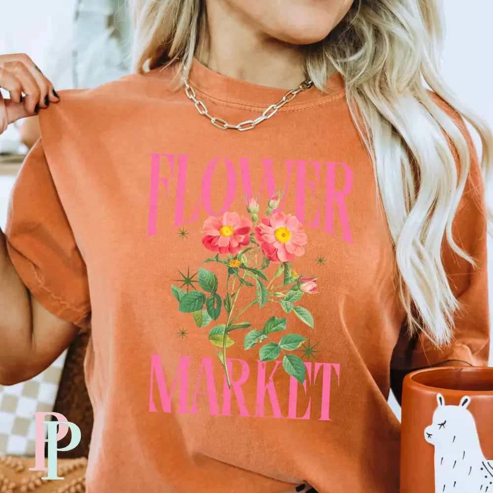 Flower Market Comfort Color Graphic Tee YAM / SMALL
