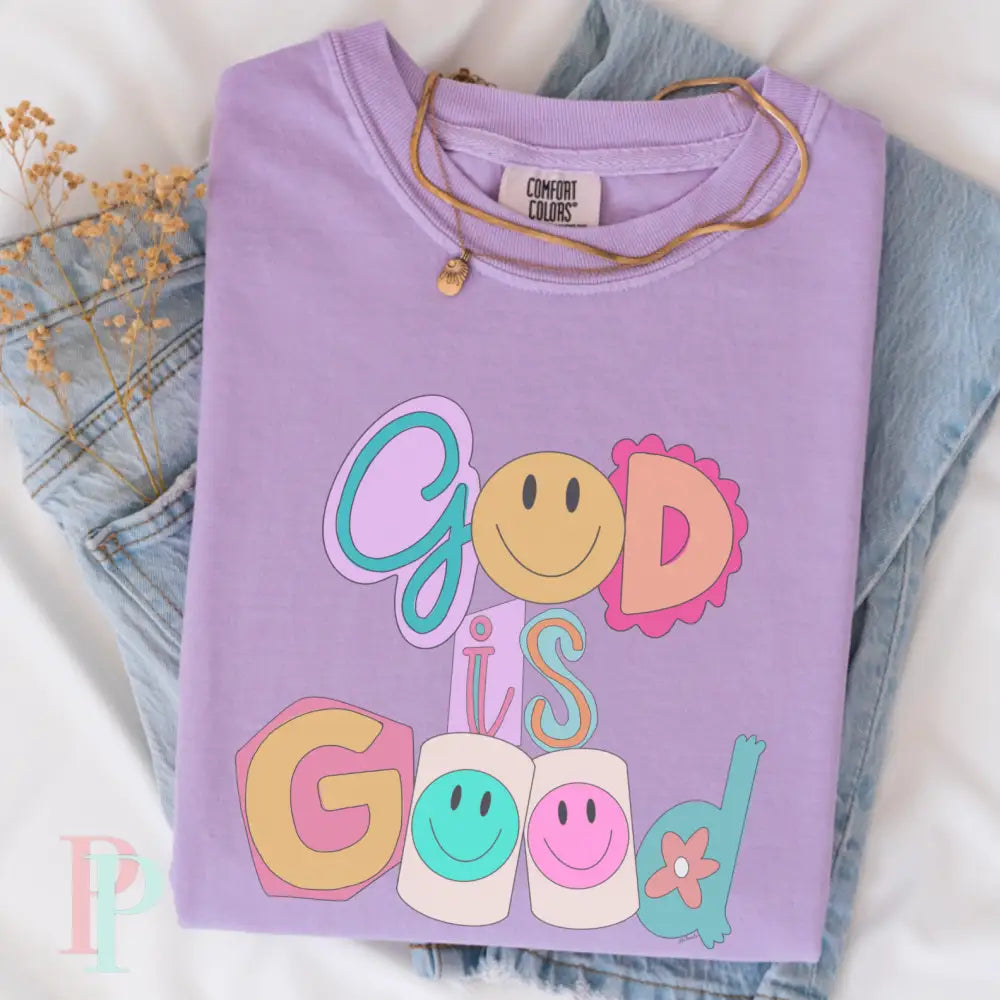 God Is Good Comfort Color Graphic Tee