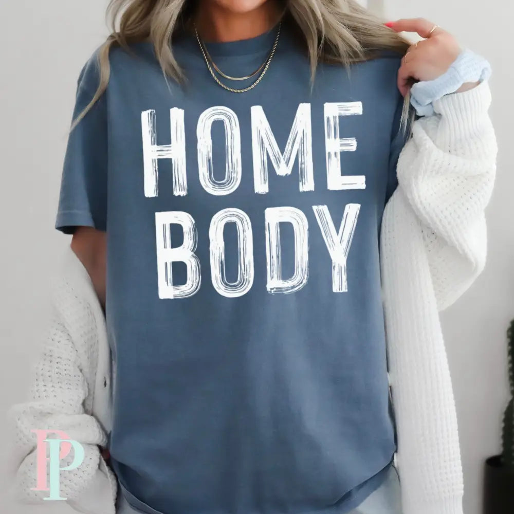 Homebody Comfort Color Graphic Tee BLUE JEAN / SMALL
