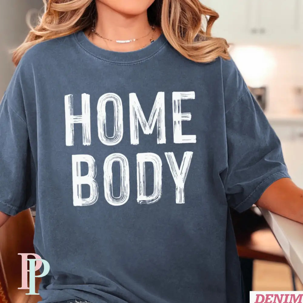 Homebody Comfort Color Graphic Tee DENIM / SMALL