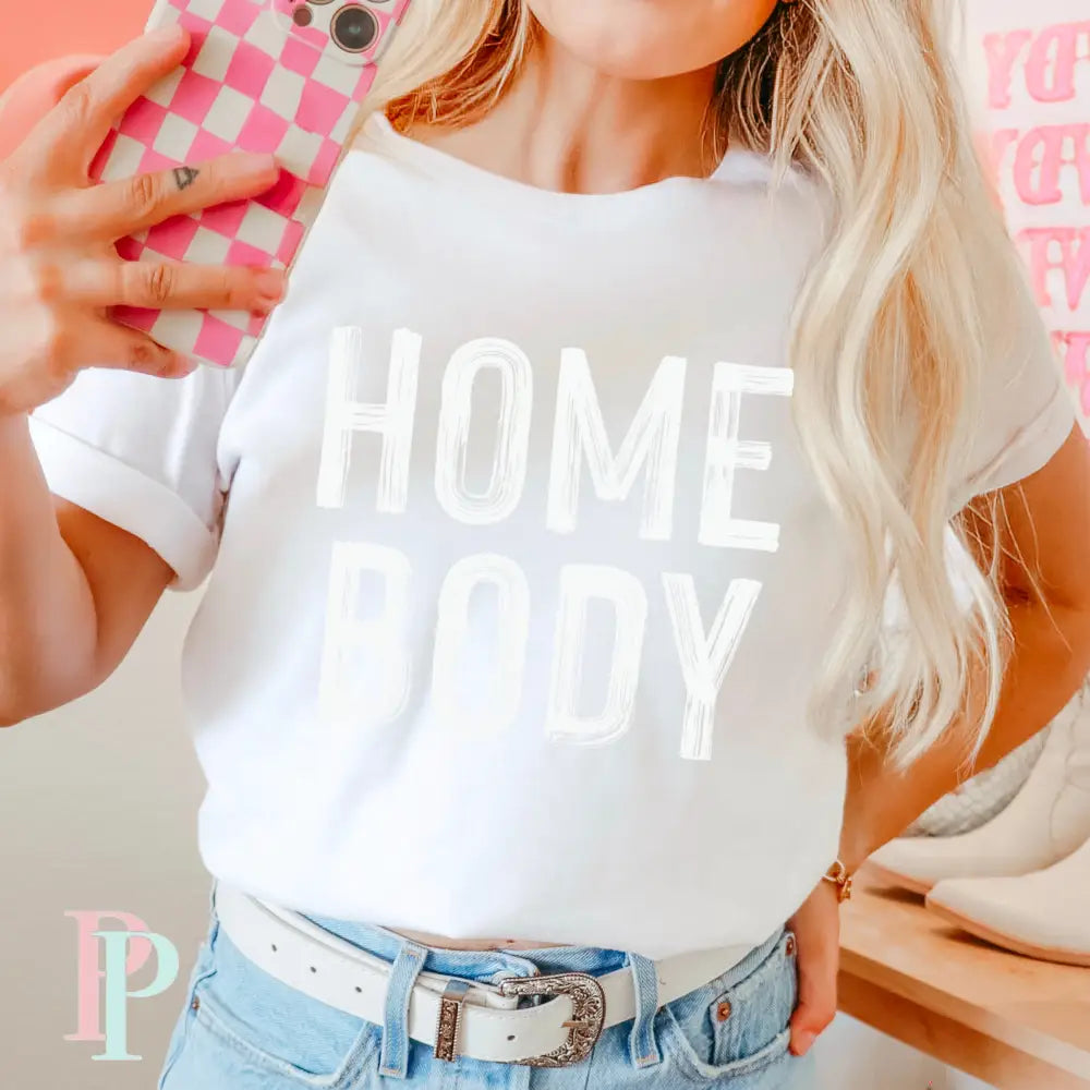Homebody Comfort Color Graphic Tee WHITE / SMALL