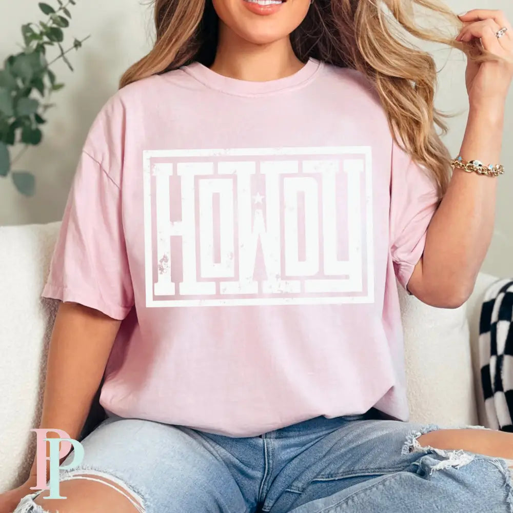 Howdy Comfort Color Graphic Tee BLOSSOM / SMALL