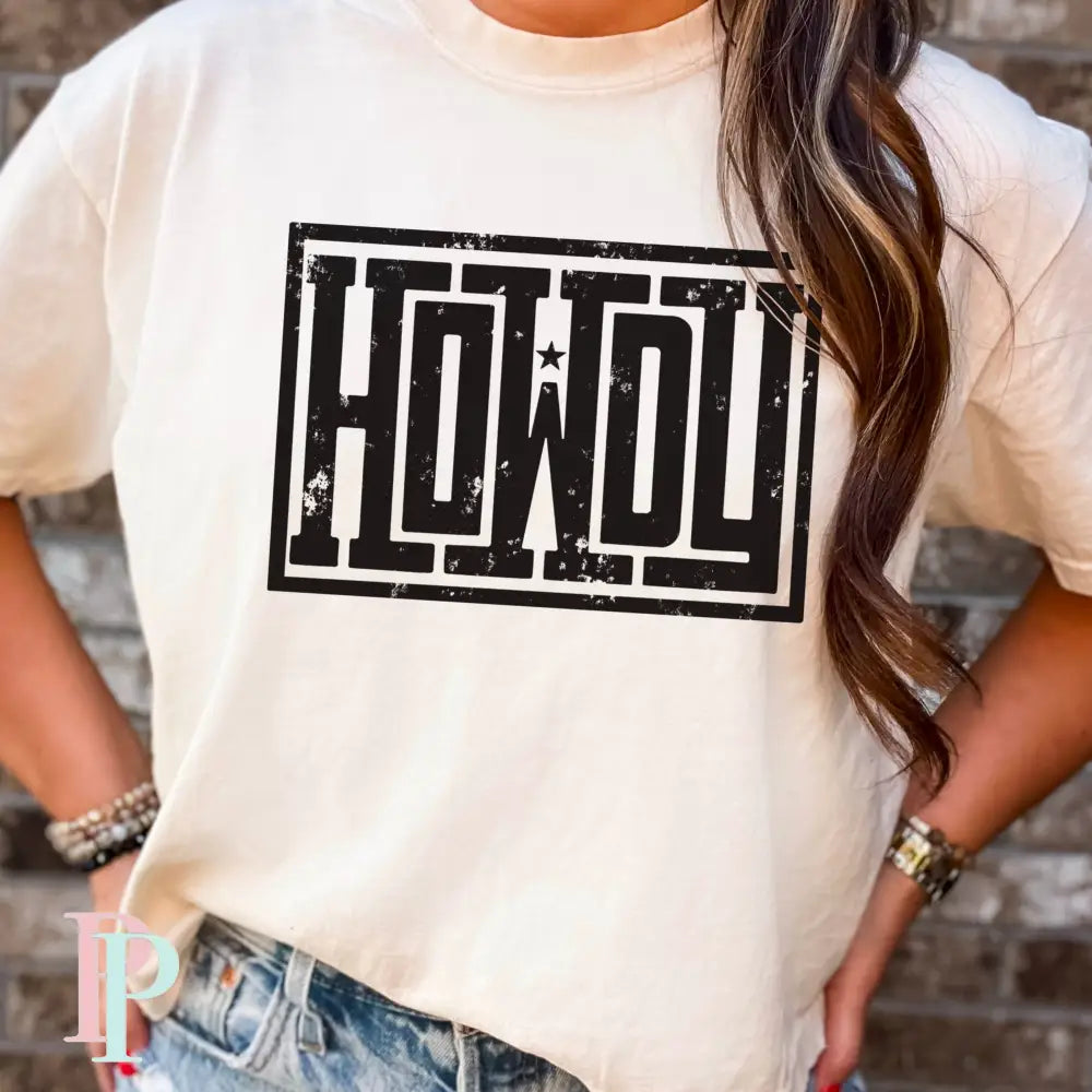 Howdy Comfort Color Graphic Tee IVORY / SMALL