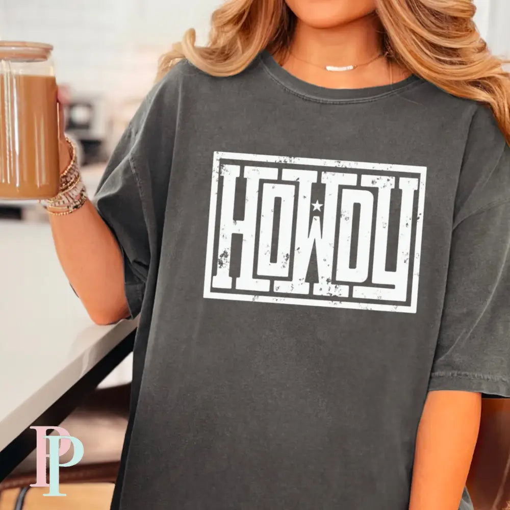 Howdy Comfort Color Graphic Tee PEPPER / SMALL