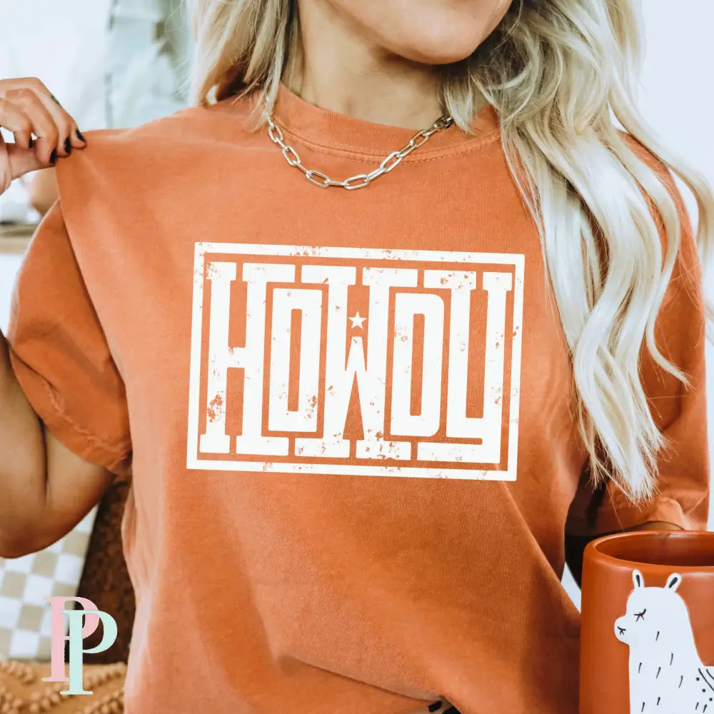 Howdy Comfort Color Graphic Tee YAM / SMALL