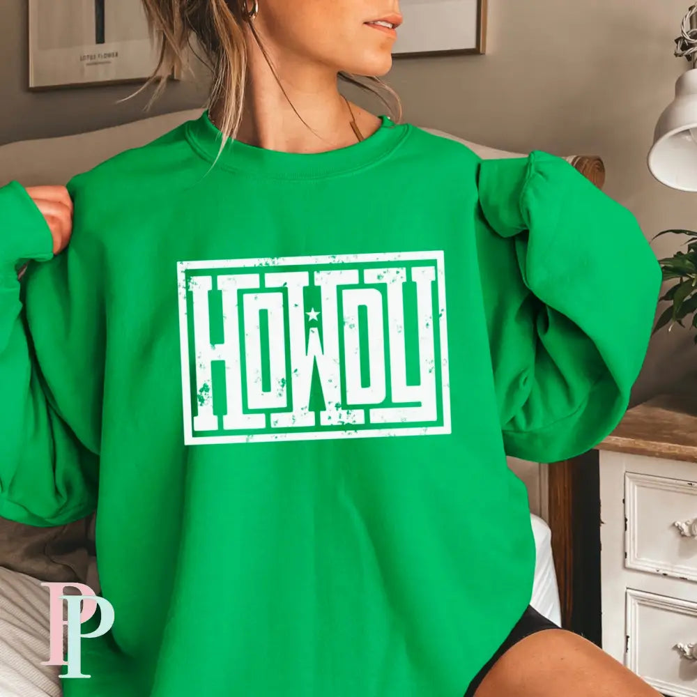 Howdy Crewneck Sweatshirt Irish Green / Small