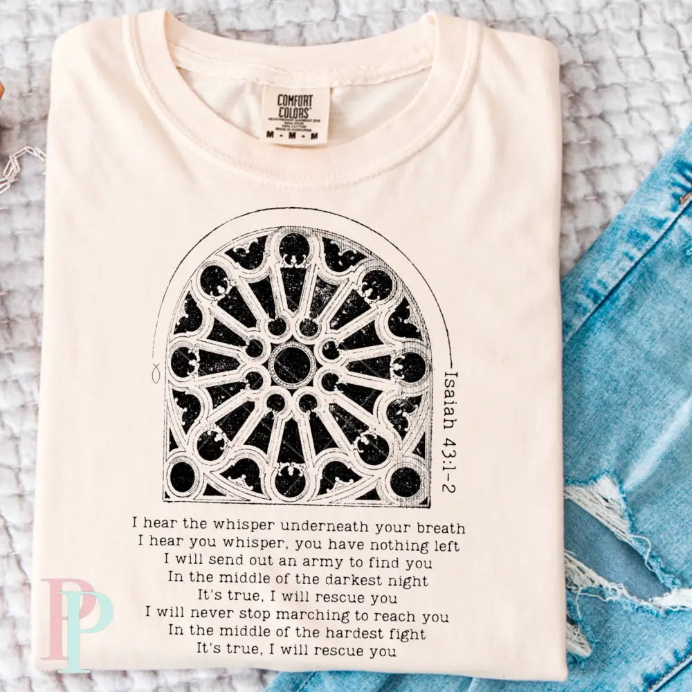 Isaiah 43:1-2 Screen Print Transfer