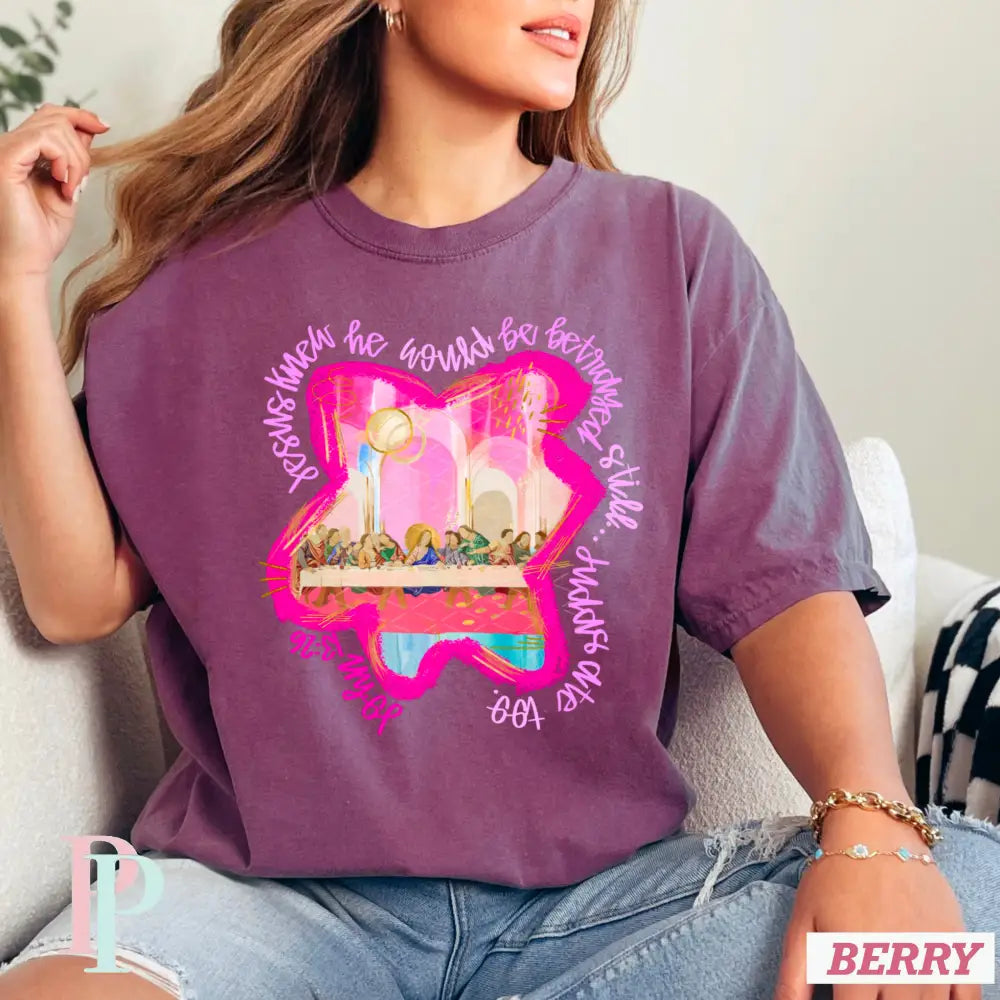 Judas Ate Too Comfort Color Graphic Tee SMALL / BERRY