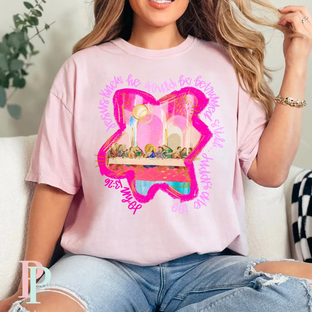 Judas Ate Too Comfort Color Graphic Tee SMALL / BLOSSOM