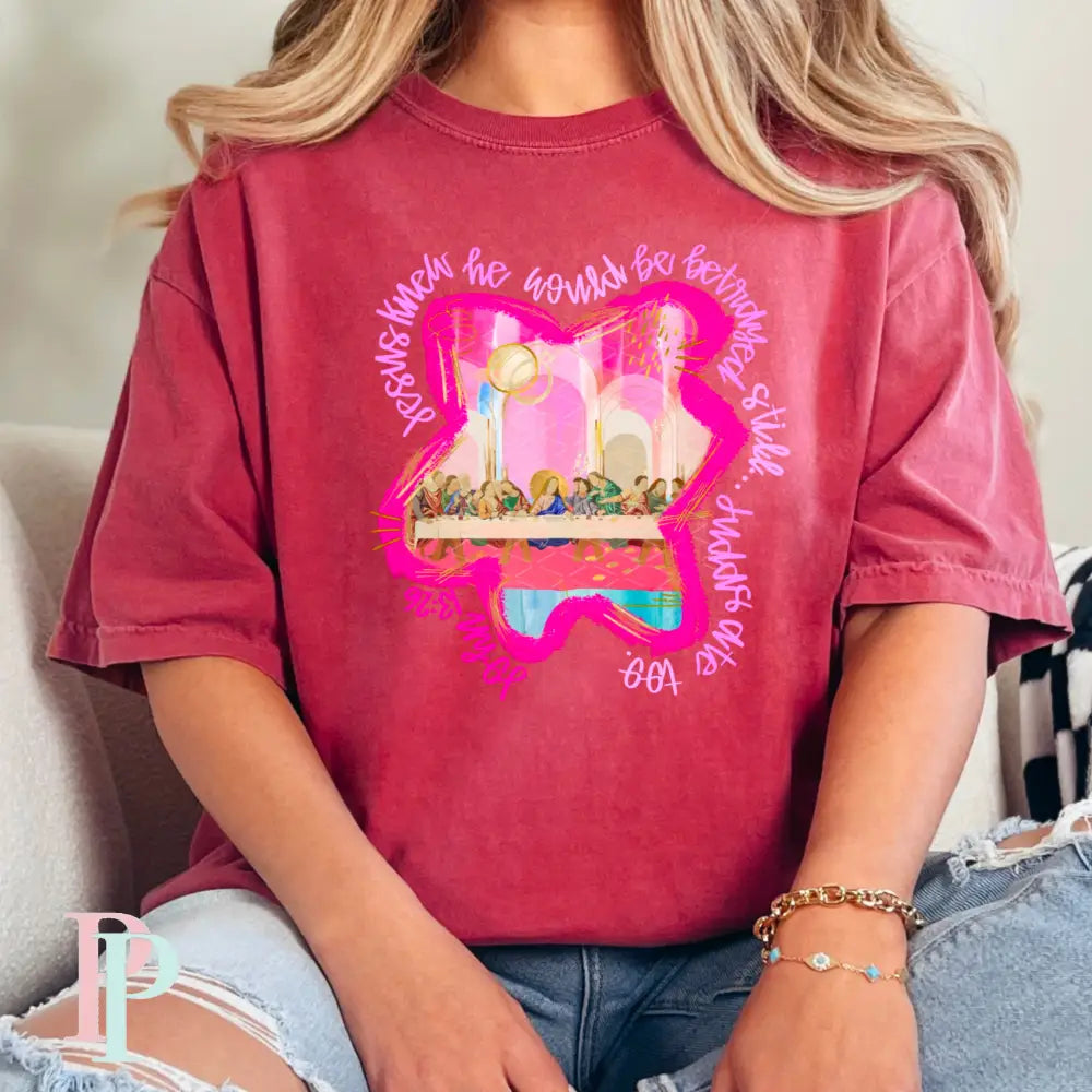 Judas Ate Too Comfort Color Graphic Tee SMALL / CRIMSON