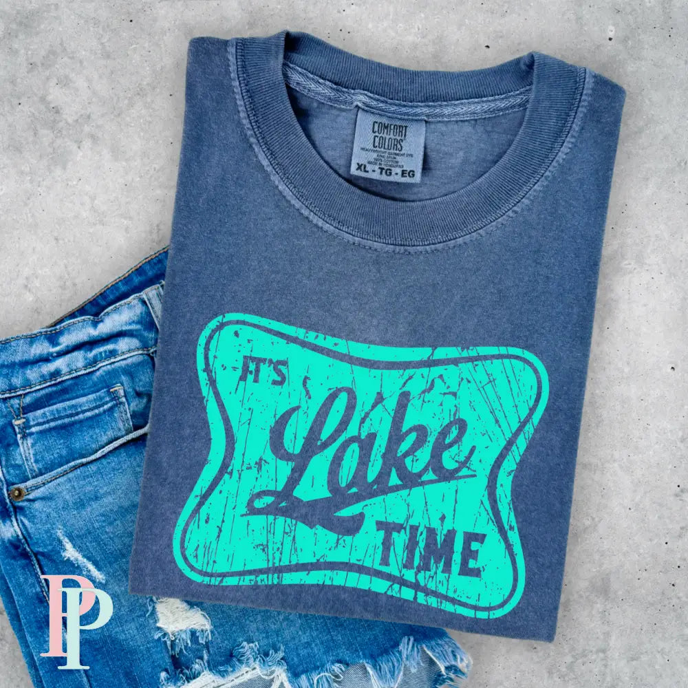 Lake Time Comfort Color Graphic Tee