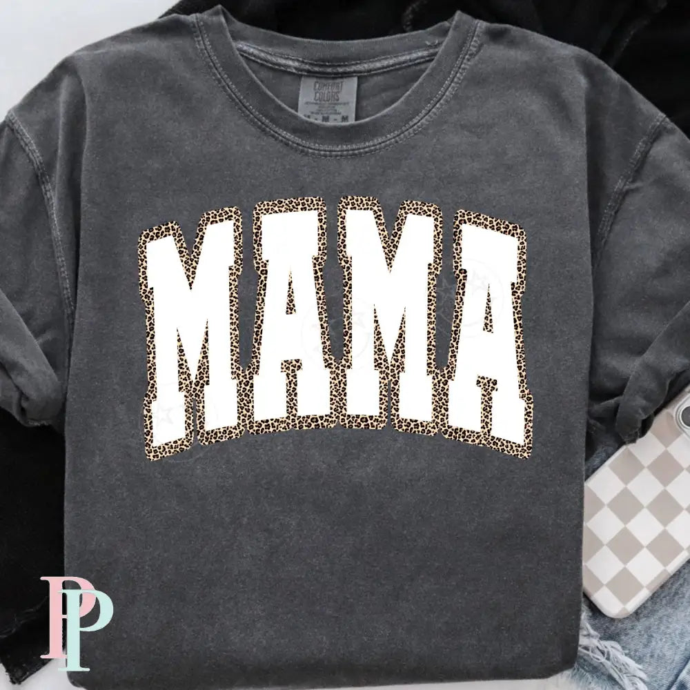 Mama Cheetah White DTF Transfer