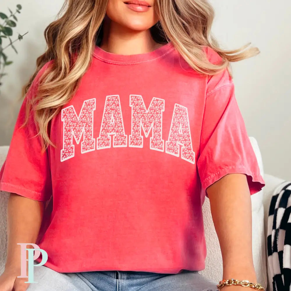 Mama Floral Screen Print Transfer