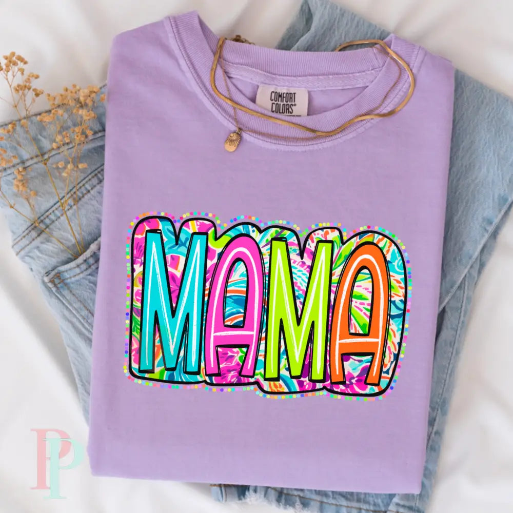 Mama Tropical Comfort Color Graphic Tee