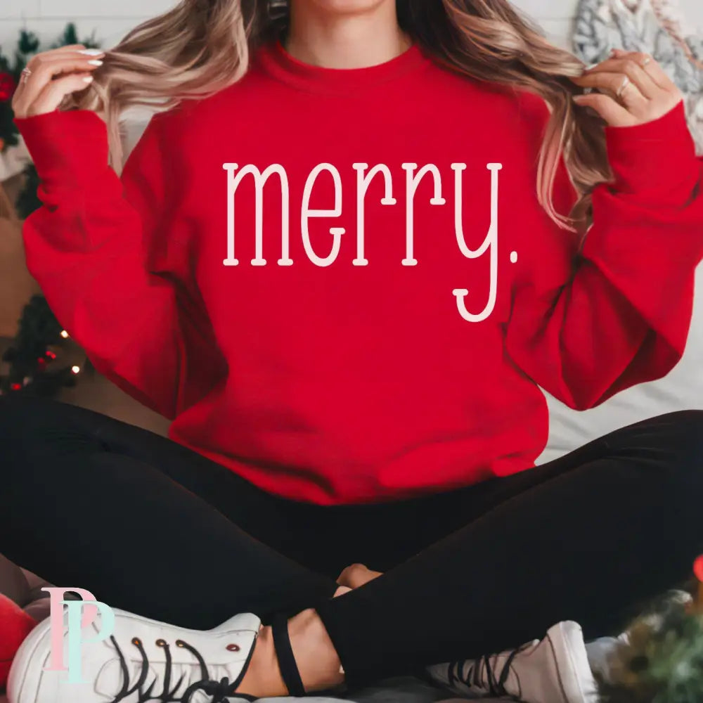 Merry Screen Print Transfer