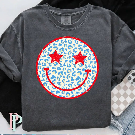 Patriotic Face Comfort Color Graphic Tee