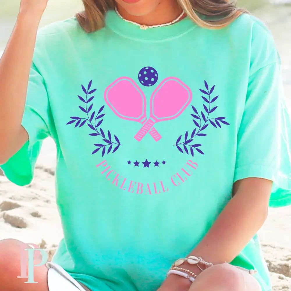 Pickleball Club Comfort Color Graphic Tee