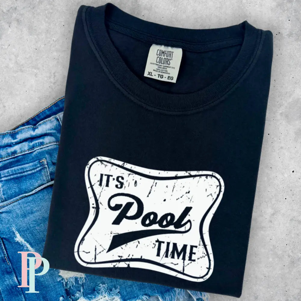 Pool Time Comfort Color Graphic Tee