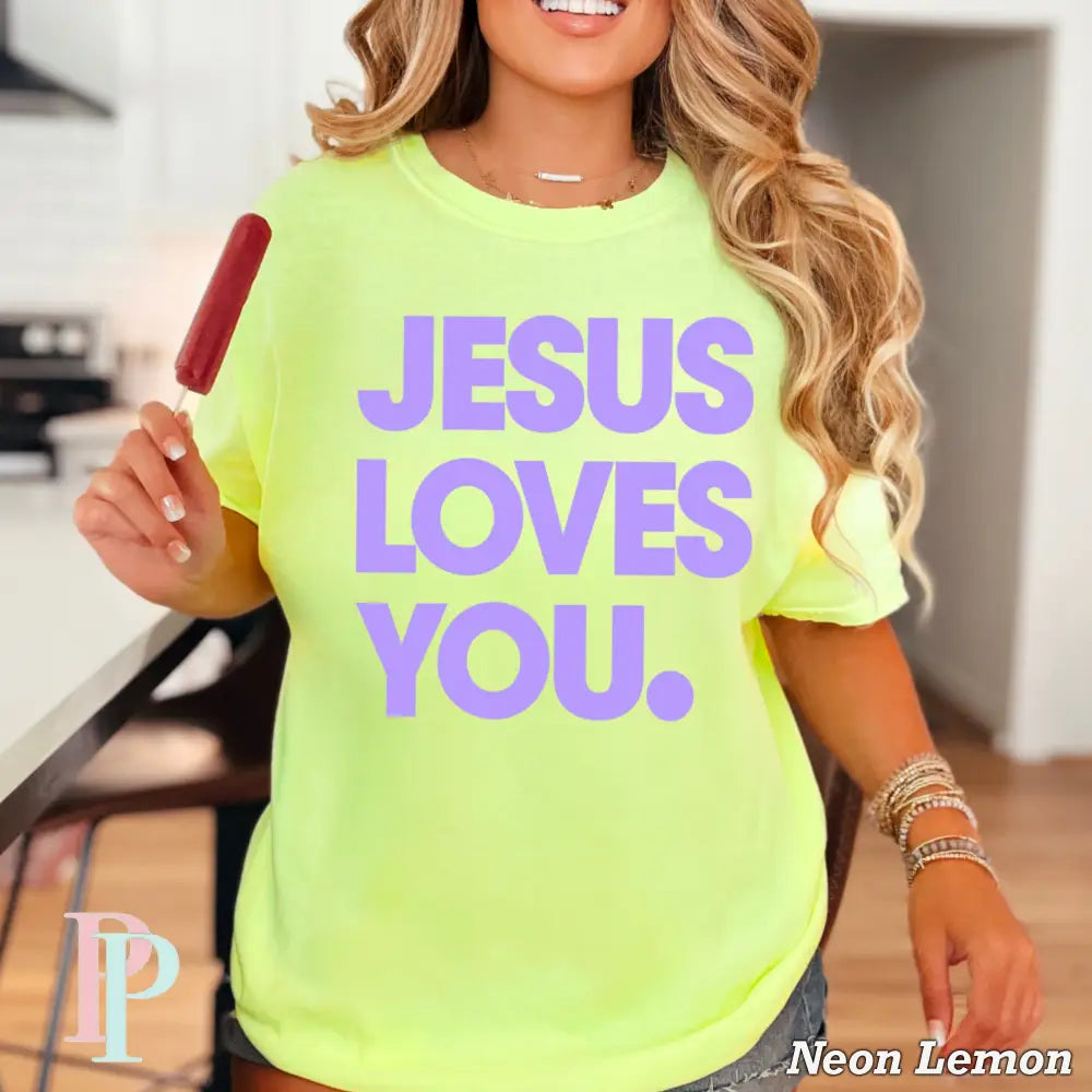 SHIPS 5/9 Jesus Loves You Screen Print Transfer