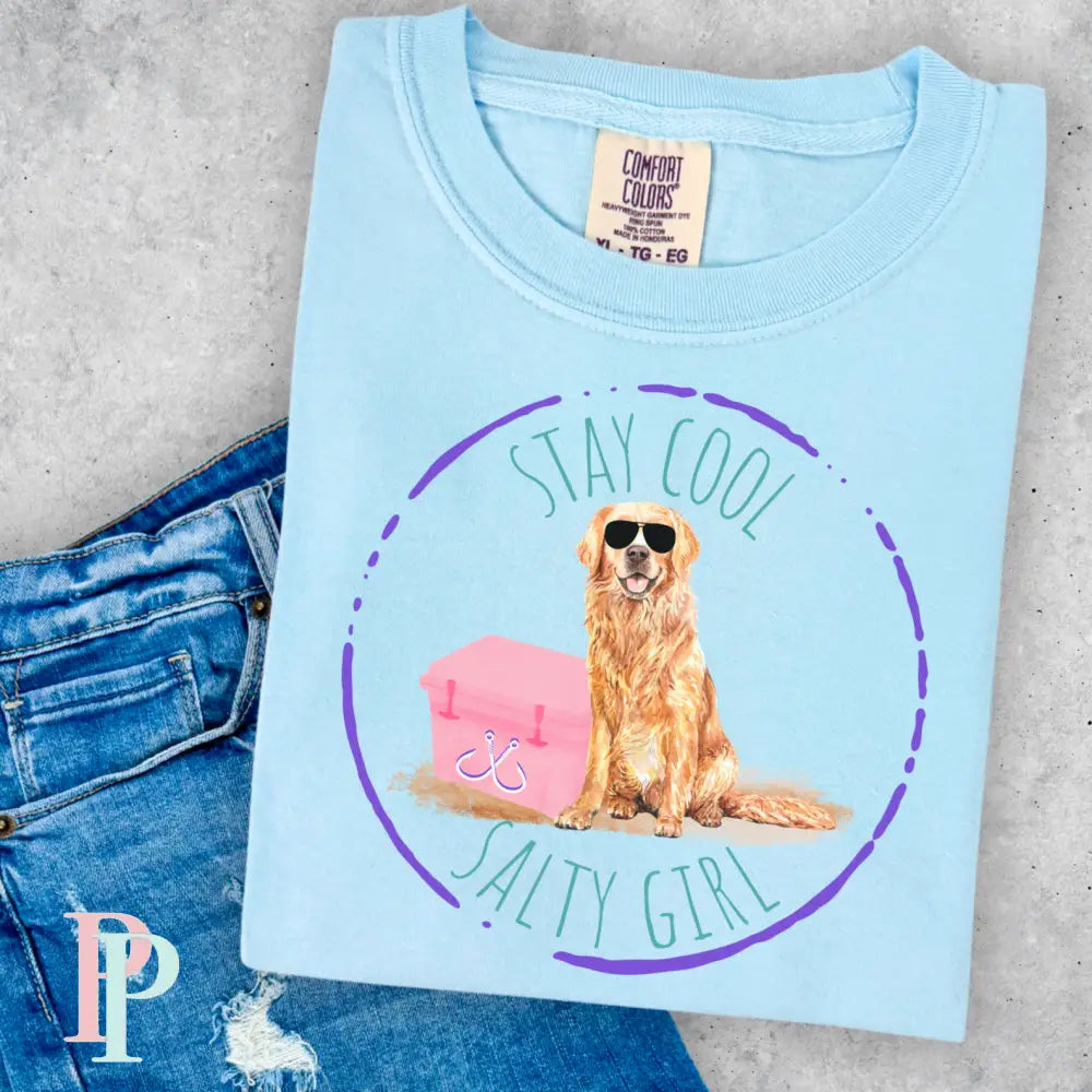 Stay Cool Salty Girl Comfort Color Graphic Tee