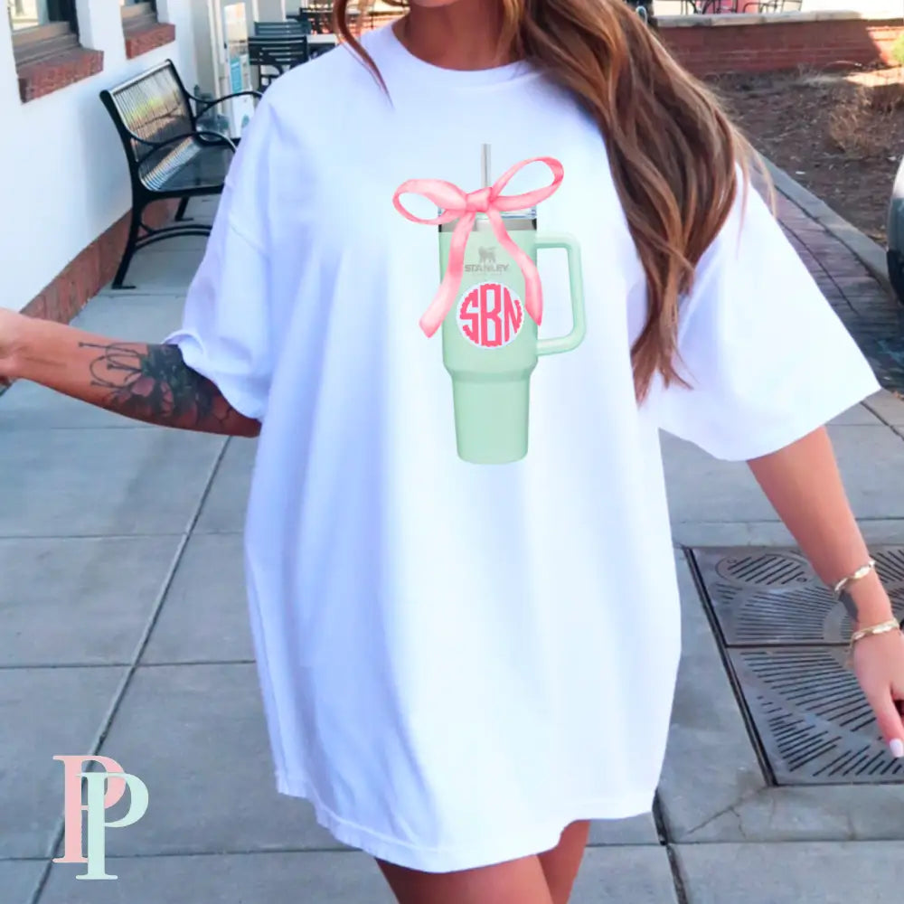 Tumbler Monogram Comfort Color Monogram Graphic Tee