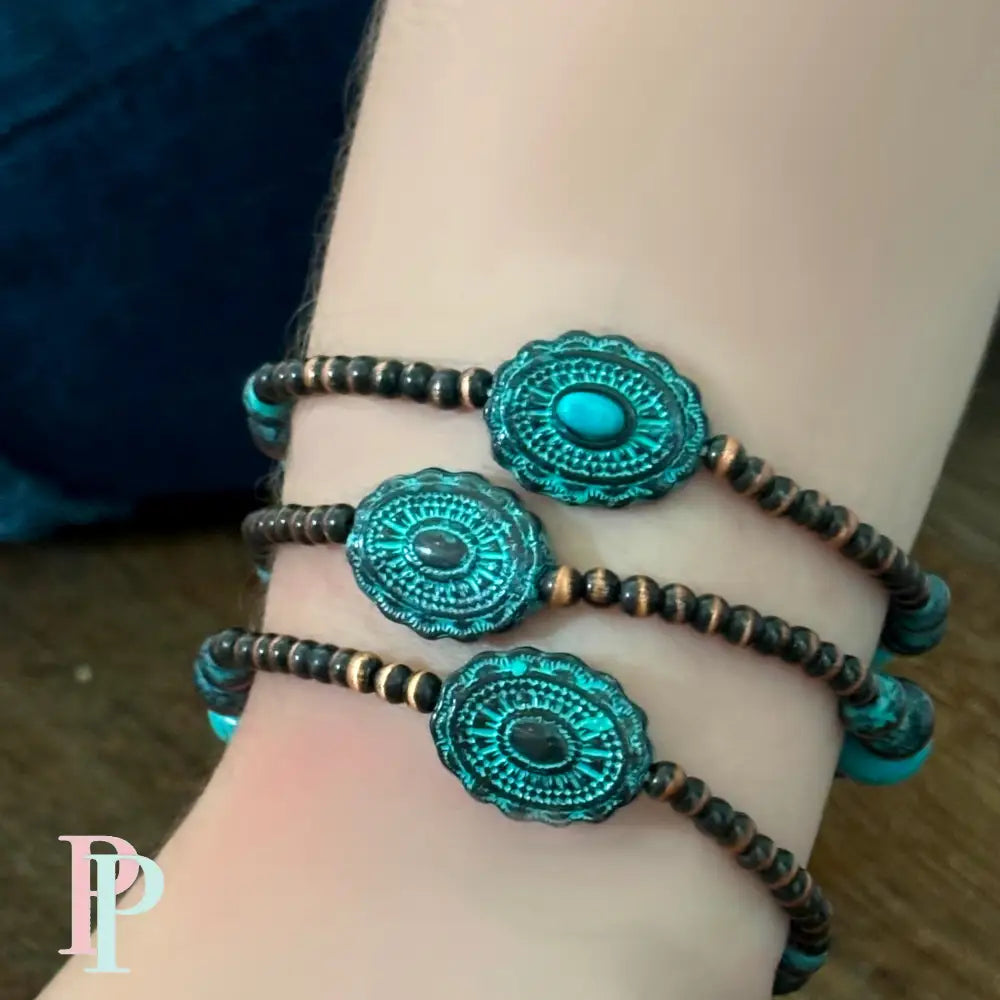 Turquoise Bracelet Trio Set