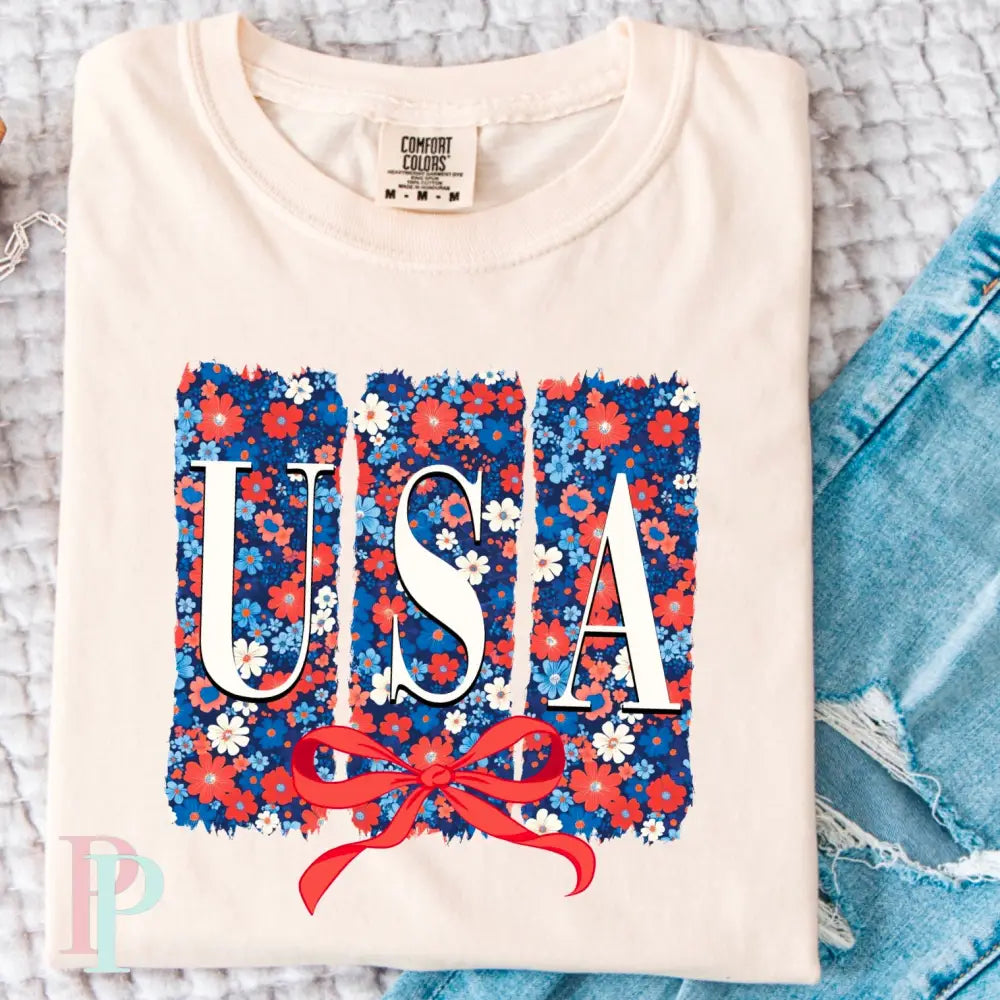 USA Floral DTF Transfer
