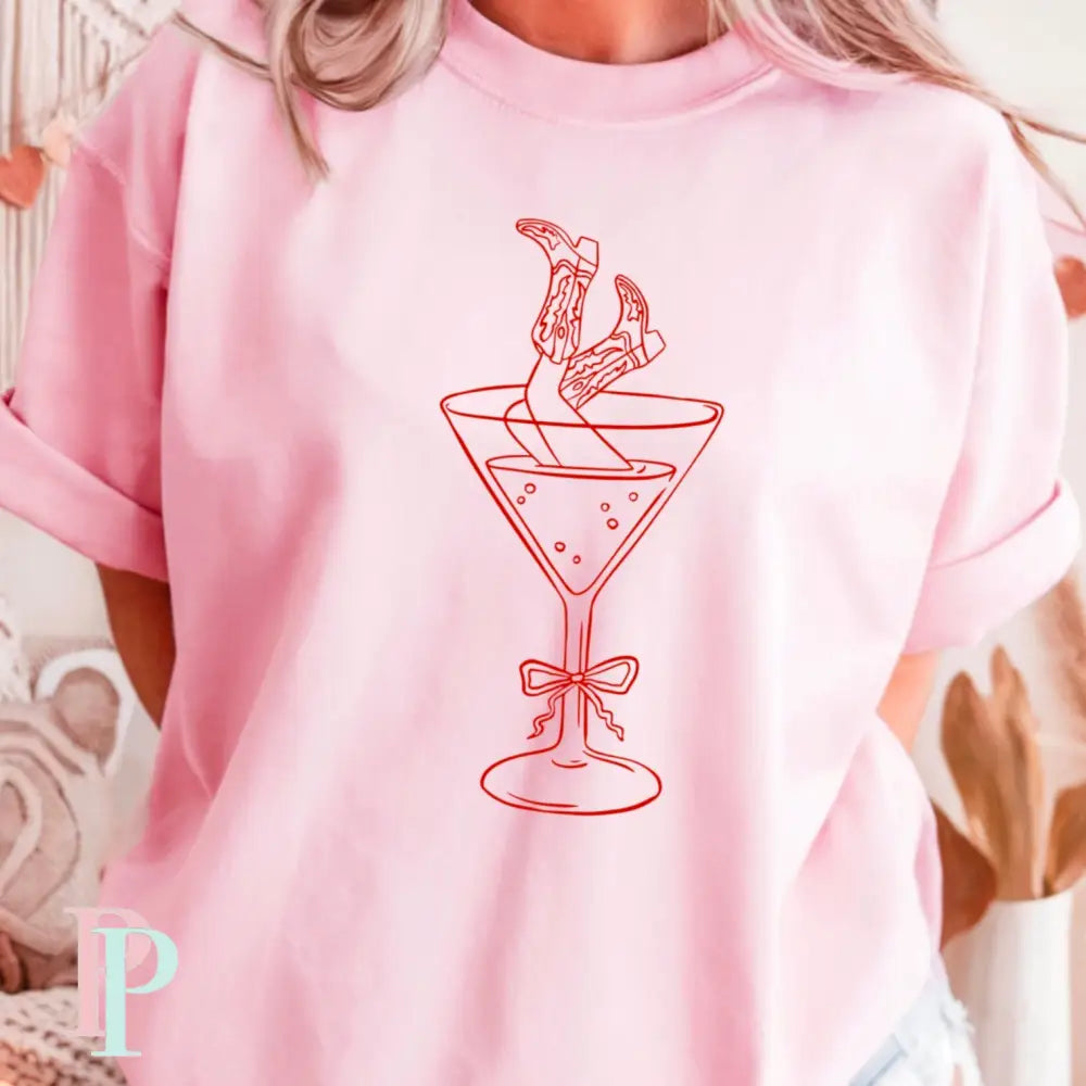 Valentine’s Martini Glass Screen Print Transfer