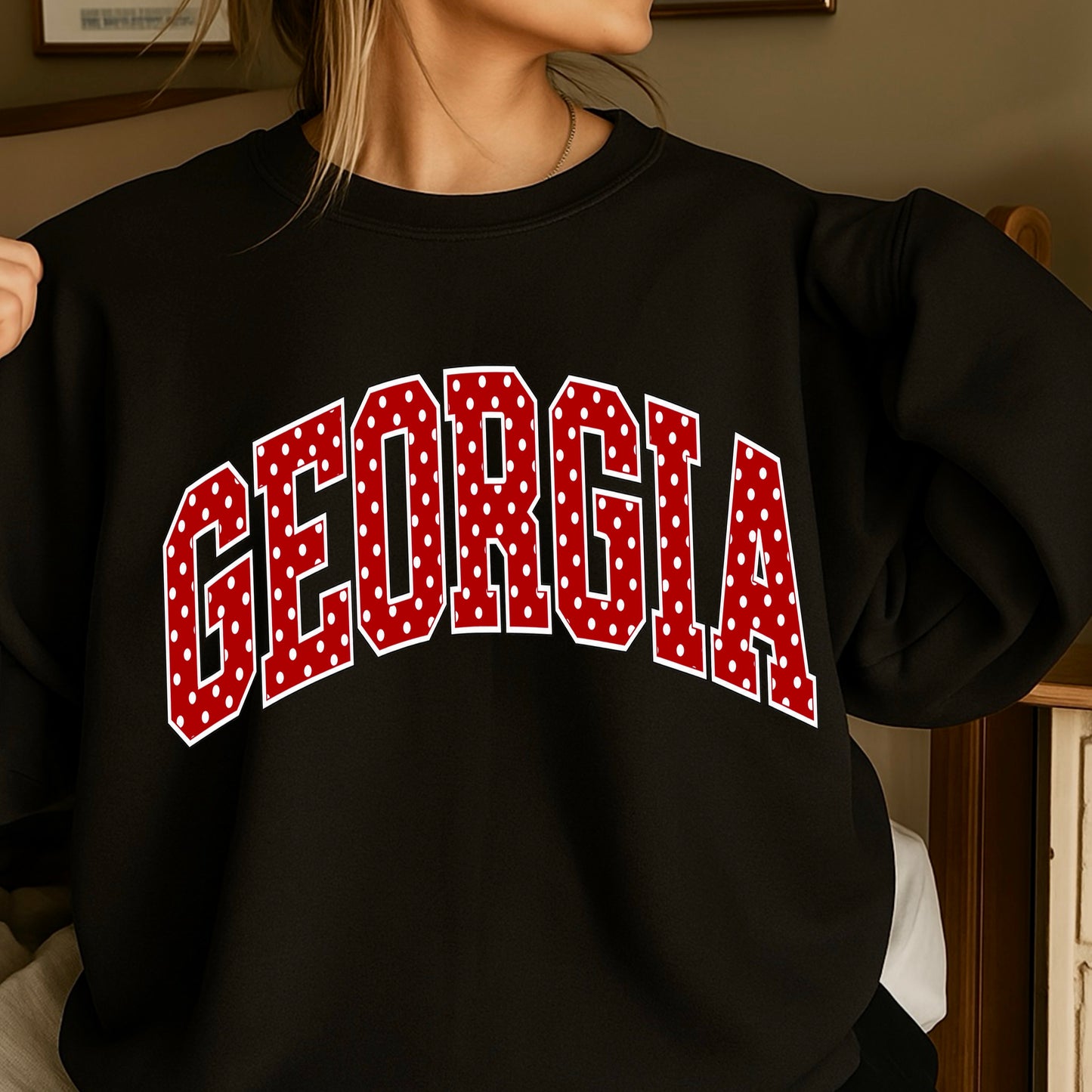 Georgia Polka Dot Crewneck Sweatshirt