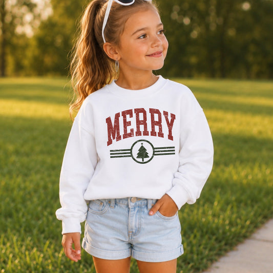 Merry Christmas Youth Crewneck Sweatshirt