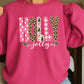 Leopard Holly Jolly Christmas Crewneck Sweatshirt