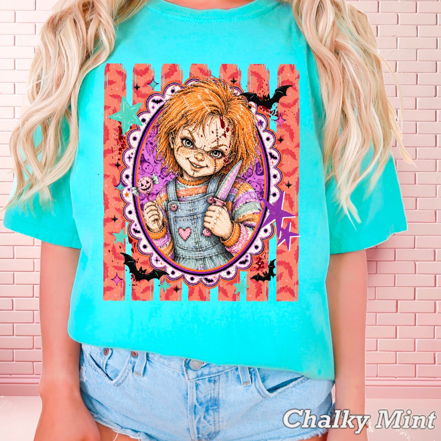 Horror Film Character Halloween Comfort Color Graphic Tee