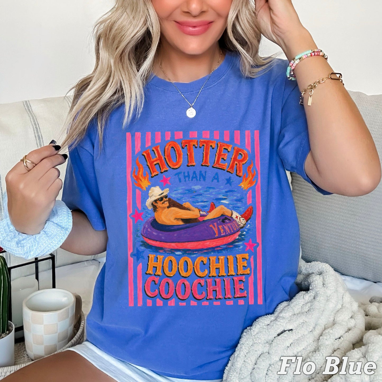 Hotter Than A Hoochie Coochie Comfort Color Graphic Tee