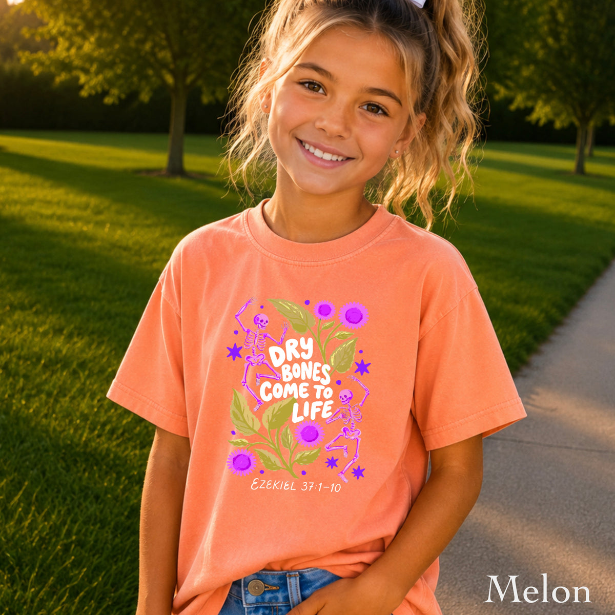 Dry Bones Come To Life Youth Comfort Color Christian T-Shirt